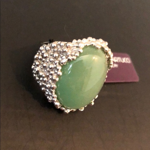 ADAMI & MARTUCCI STERLING SILVER GREEN AVENTURINE - Picture 5 of 8